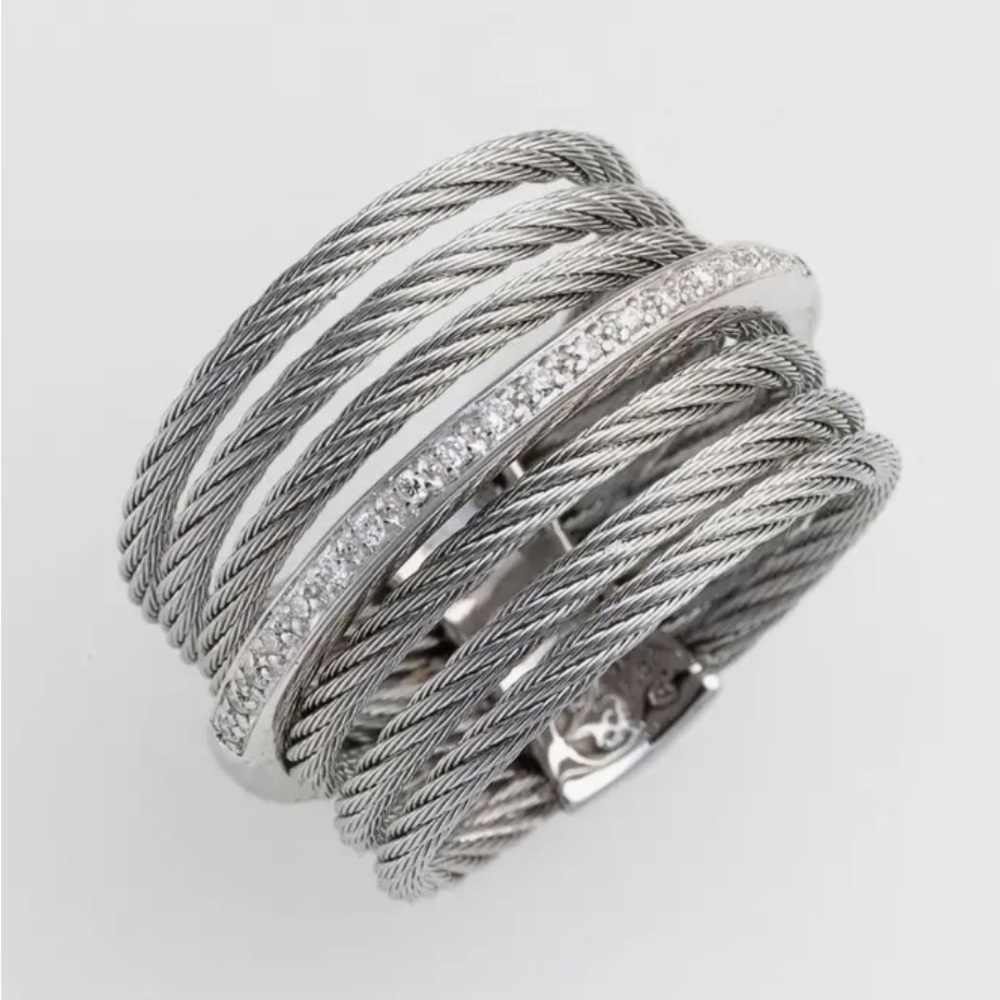 Alor 7-Row Cable & Diamond Ring
